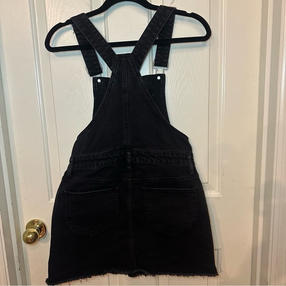 Arizona Jean Co Denim Jumper Dress Overall Jean Black Size Small Grunge Y2K Goth - Picture 5 of 10
